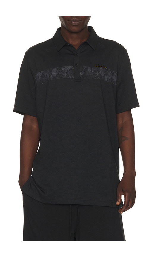 TravisMathew Performance Jersey Flight Polo in Black. M. Also in L, S, XL/1X