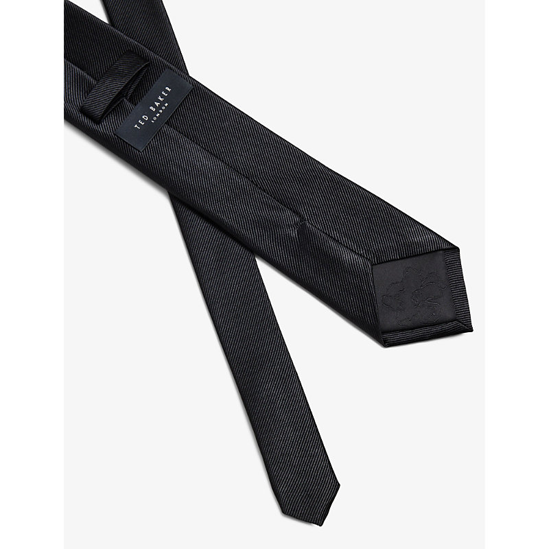 Mens Black Moorez Textured Silk tie 
