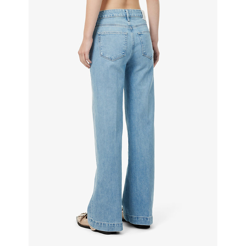 Womens Leela Serena Straight-leg Mid-rise Jeans