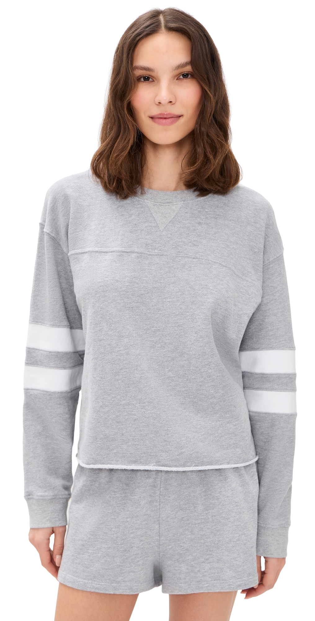 Varisty Sweatshirt Heather Grey Wh