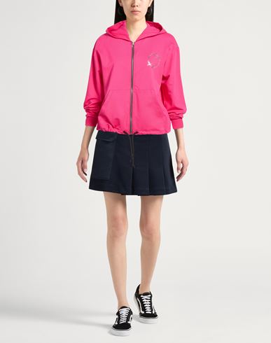Woman Sweatshirt Fuchsia Size L Cotton, Elastane