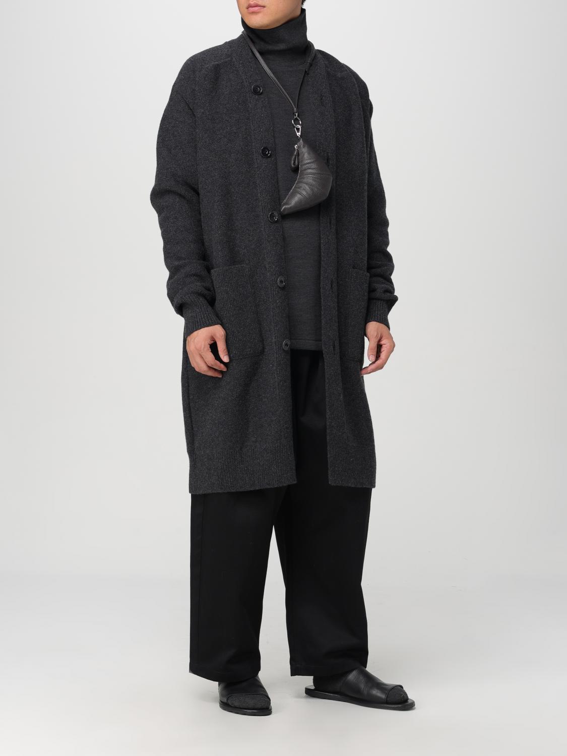 V-neck long cardigan - Grey