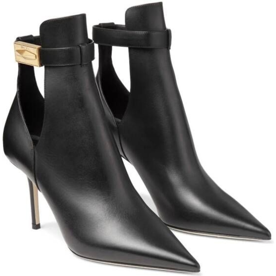 Black Nell 85 Leather Ankle Boots