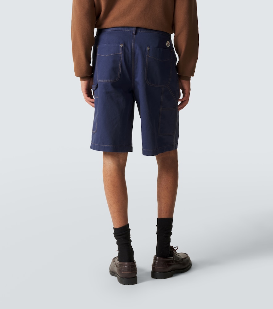 Cotton and linen gabardine shorts