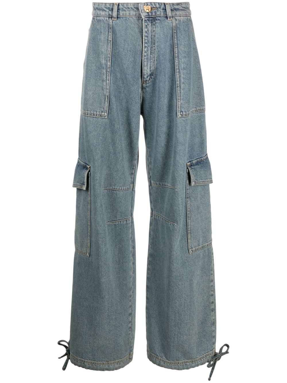 Mid-rise wide-leg jeans - Blue