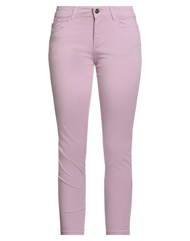 Woman Pants Antique rose Size 28 Cotton, Elastane