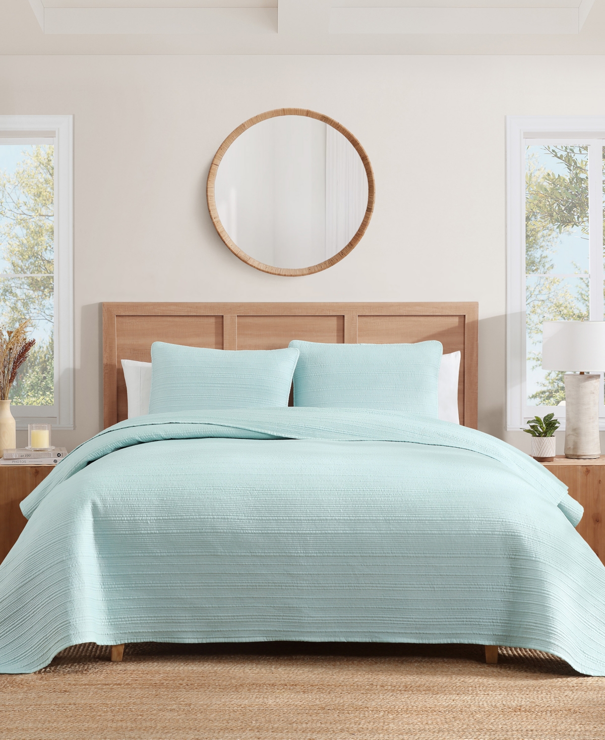 Stone Washed 3-Pc. Quilt Set, Full/Queen - Sage