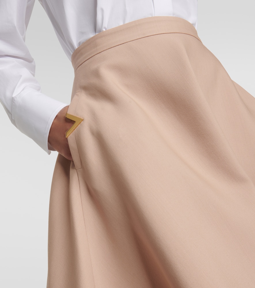 VGold Crêpe Couture midi skirt