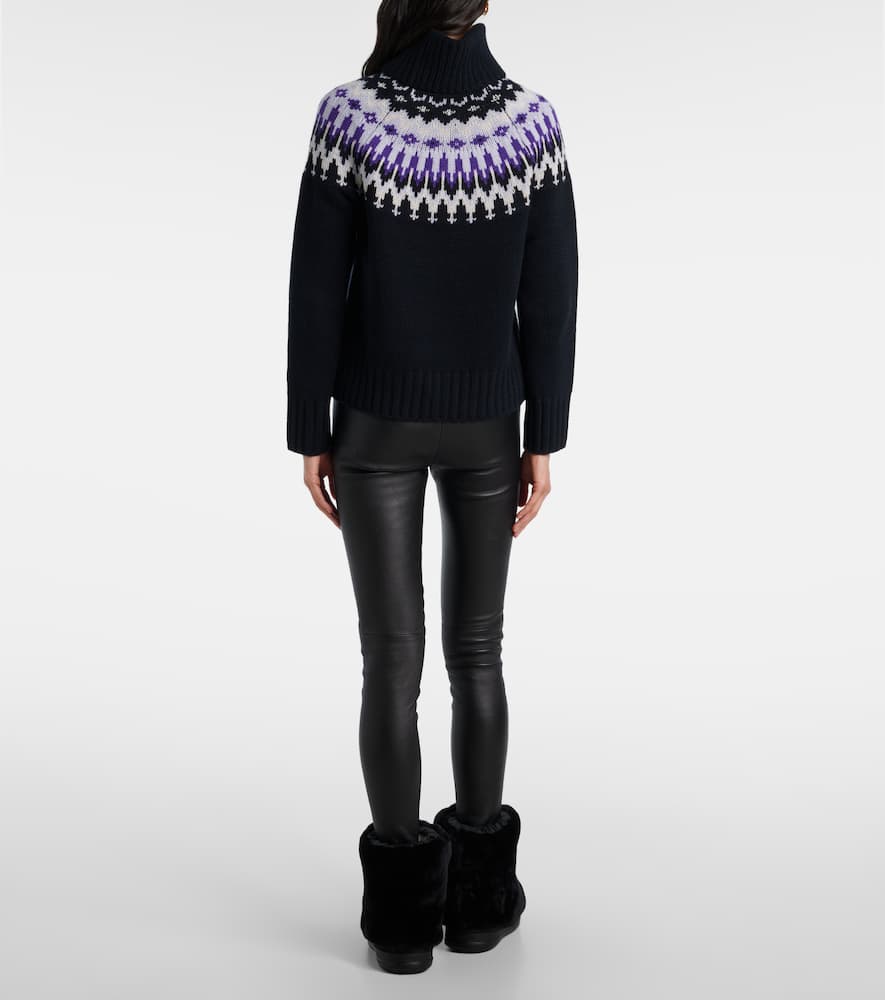 Ingrid jacquard cashmere turtleneck sweater