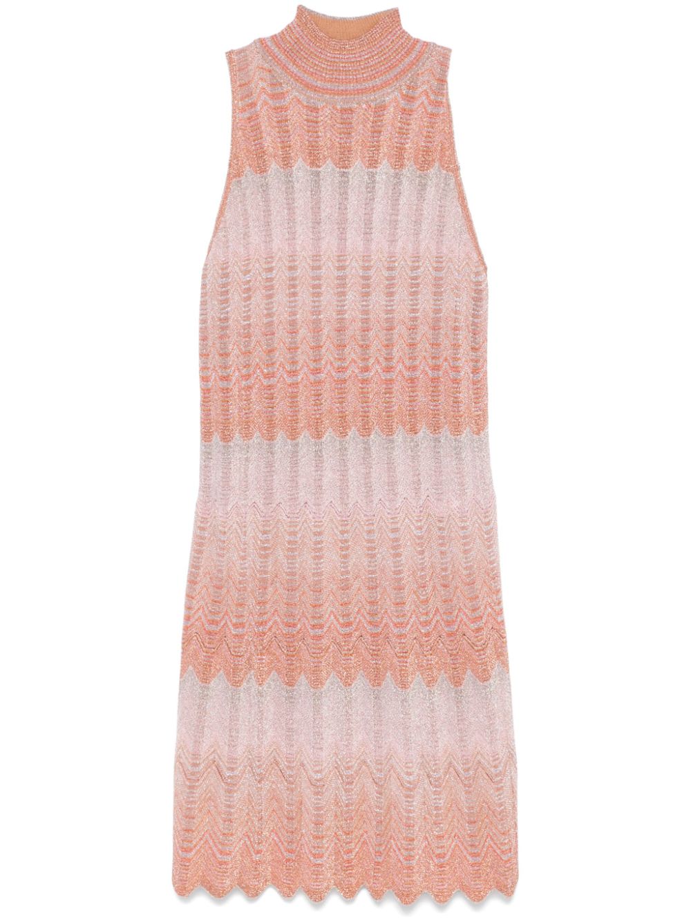 Greek-motif mini dress - Pink