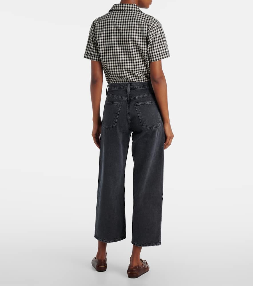 Arc mid-rise cropped wide-leg jeans