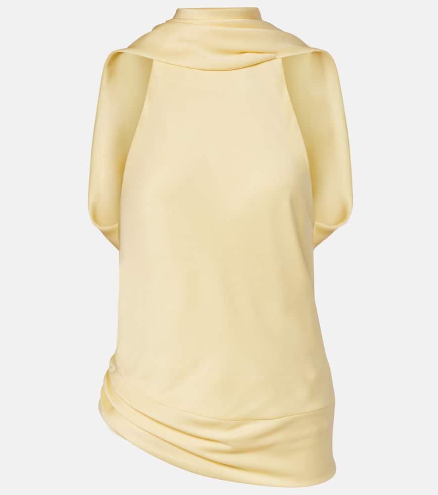 Samira caped satin top