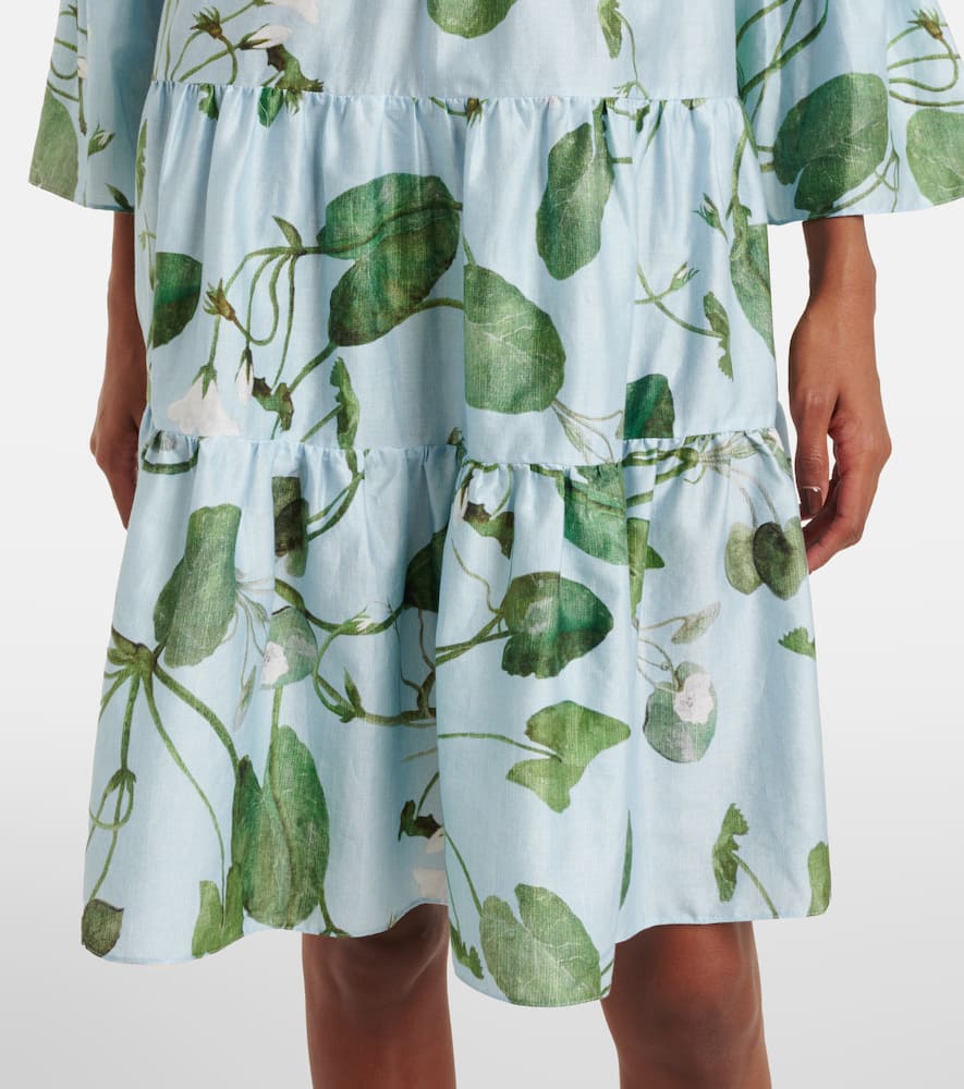 Tiered floral cotton minidress