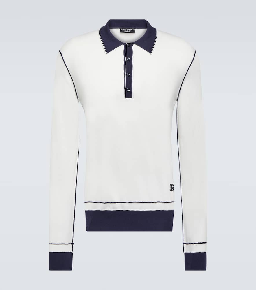 Silk polo sweater