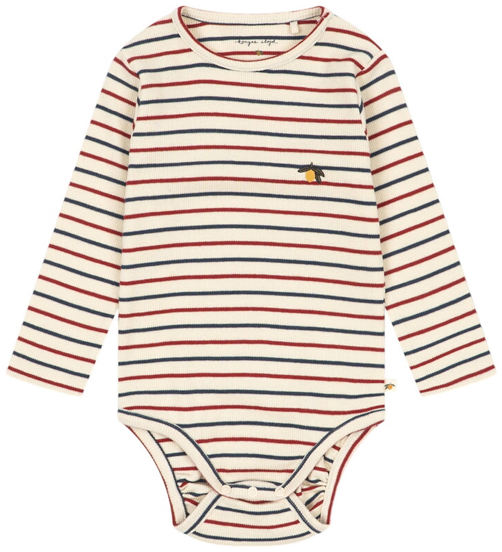 Konges Sløjd Bodysuit l/s - Rib - Voco Modal - Tricolor Bleu - Konges Sløjd - 3 Y 98 - Bodysuit