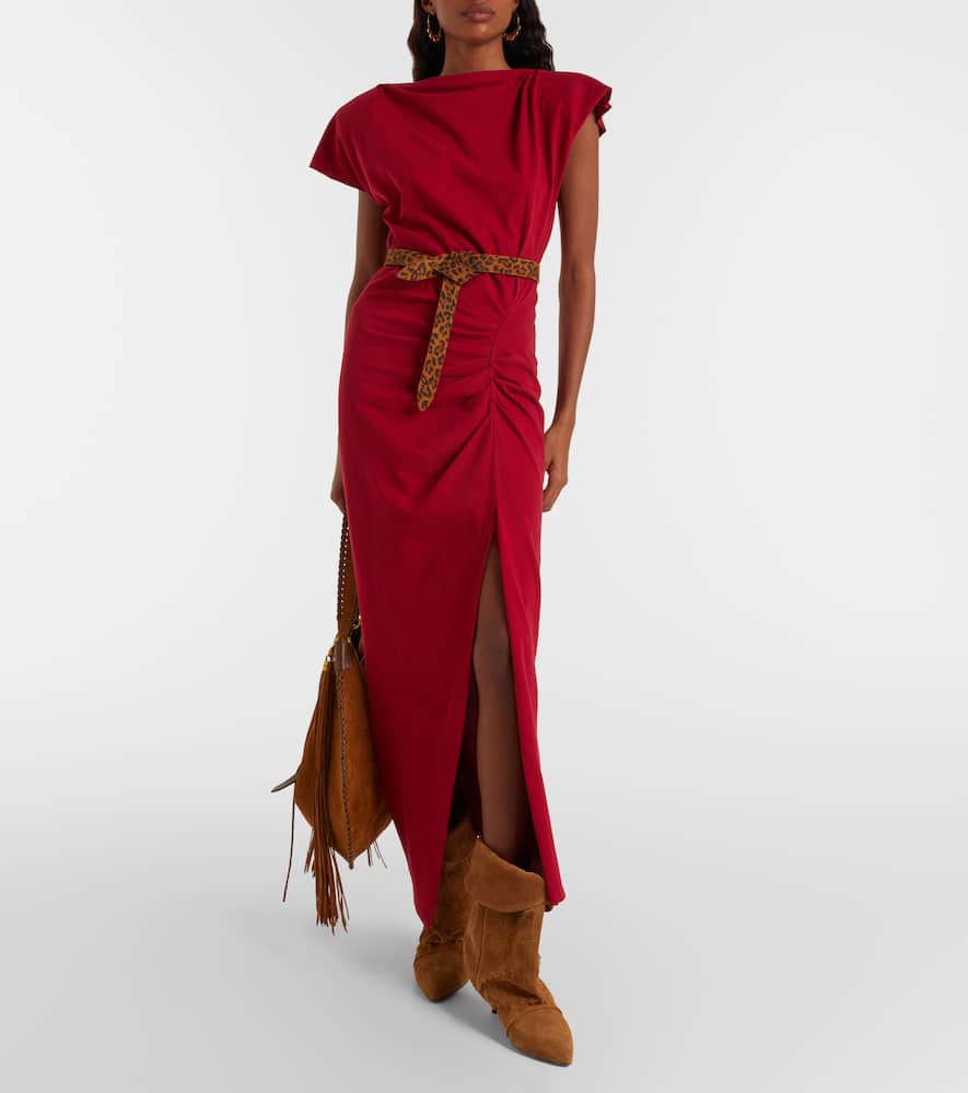 Nadela gathered cotton maxi dress