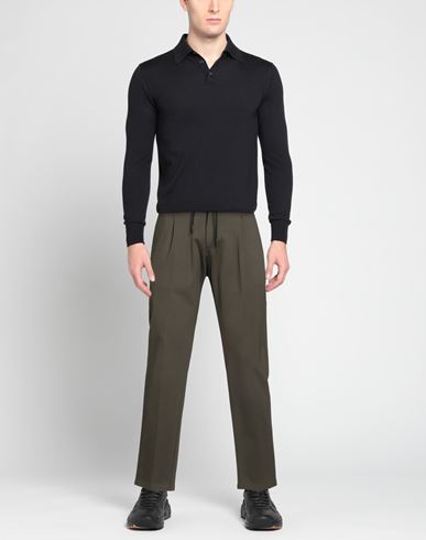 Man Pants Military green Size 36 Viscose, Nylon, Elastane