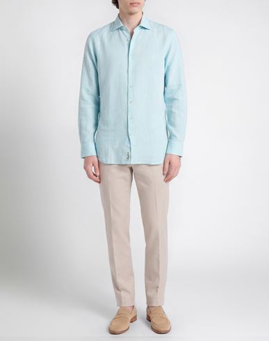 Stenströms Man Shirt Sky blue Size S Linen