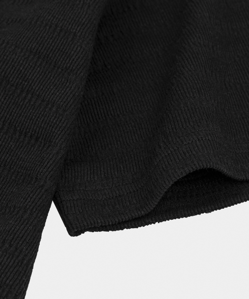 Air Wave Shell Stripe Short Sleeve T-Shirt Black
