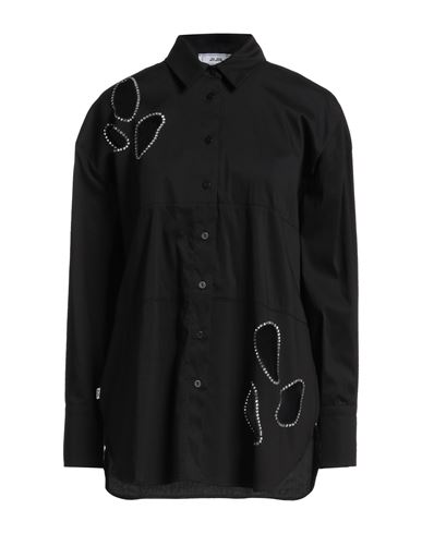 Woman Shirt Black Size 6 Cotton, Polyamide, Elastane