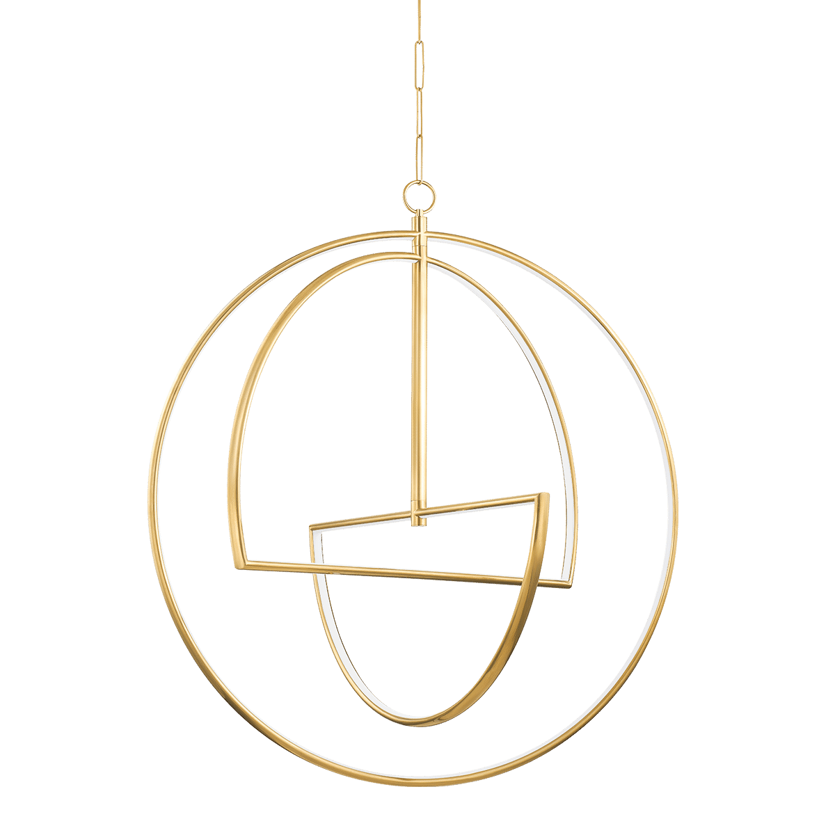 Aged Brass LED Chandelier from the Welland Collection