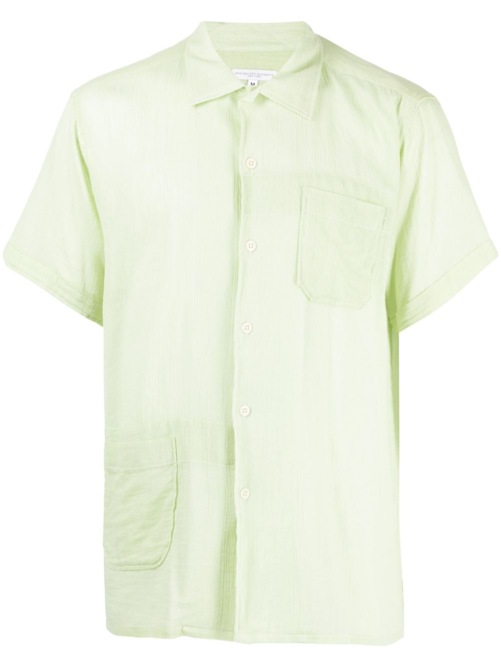Notched-collar cotton shirt - Blue