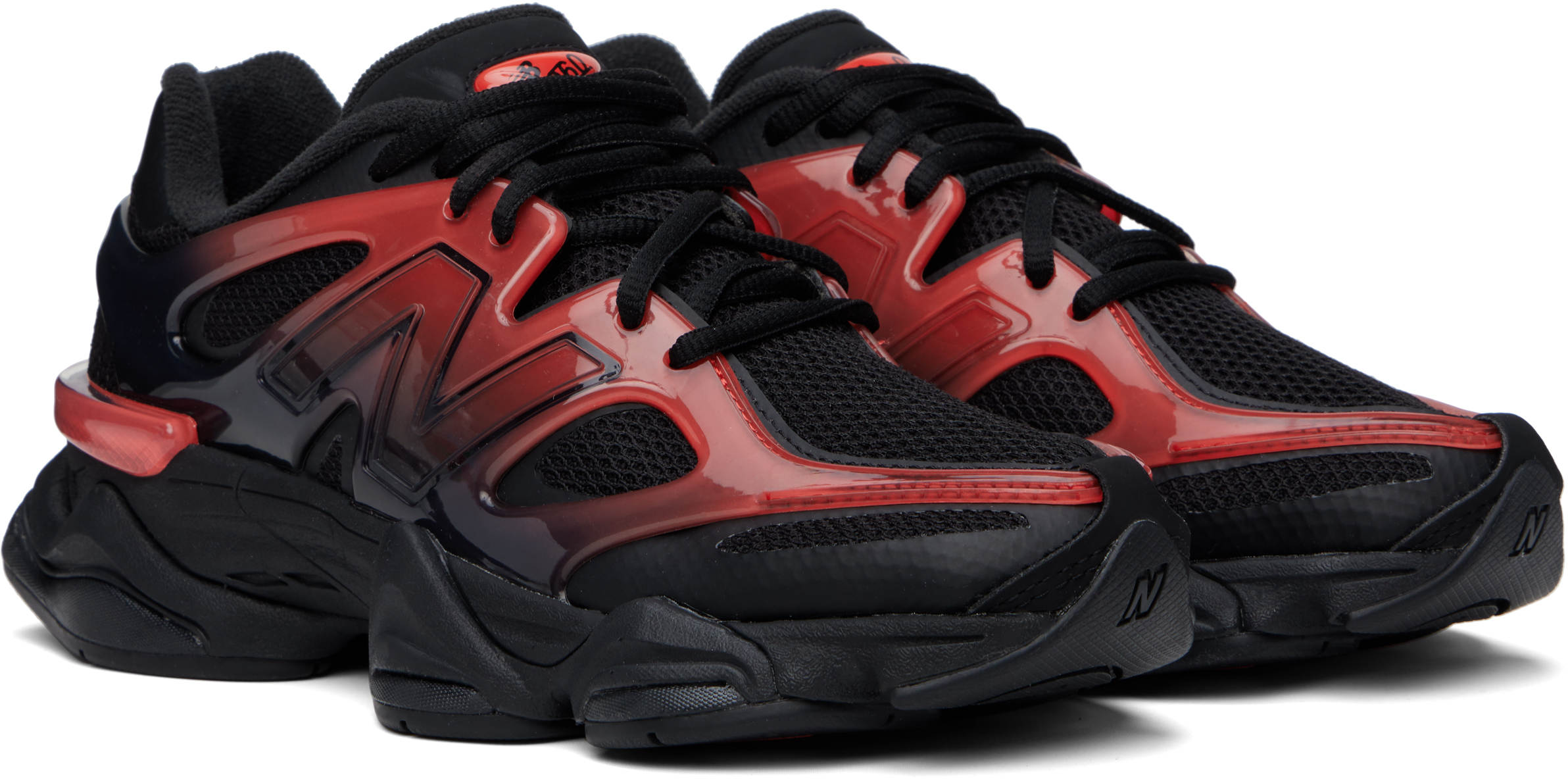 New Balance Black & Red 9060 X Sneakers