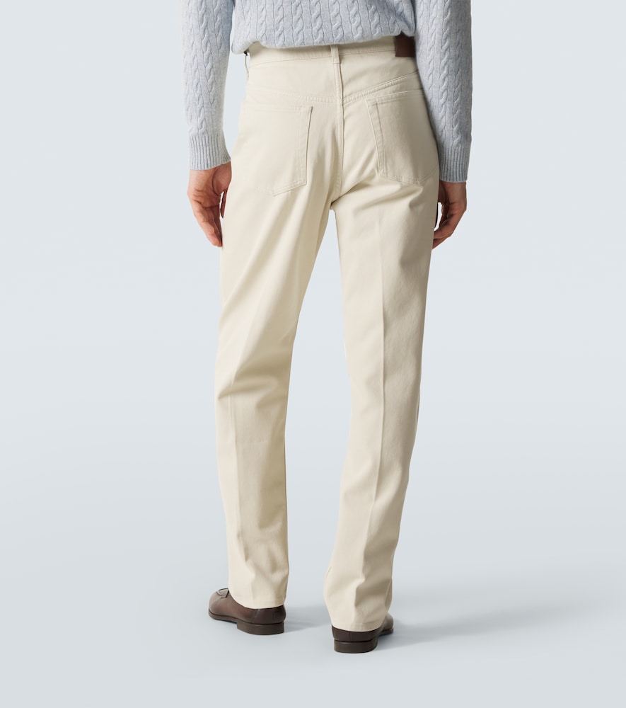 Cotton straight pants