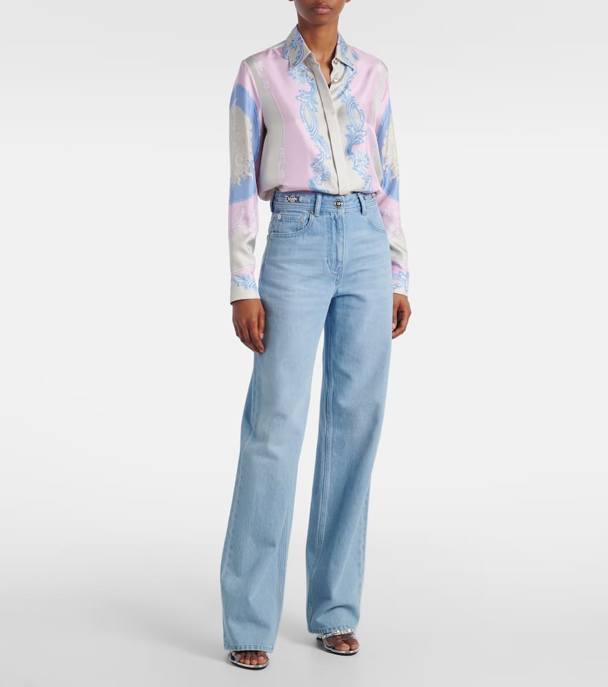 High-rise wide-leg jeans