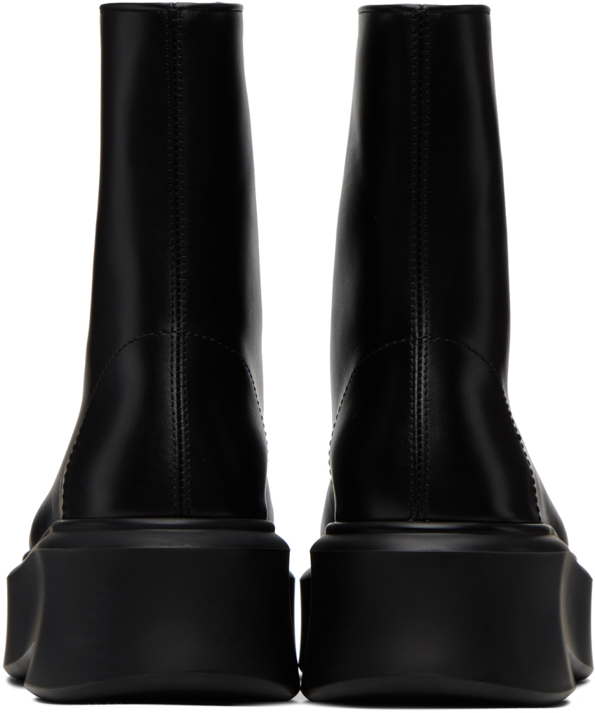 Black I zip-up boots