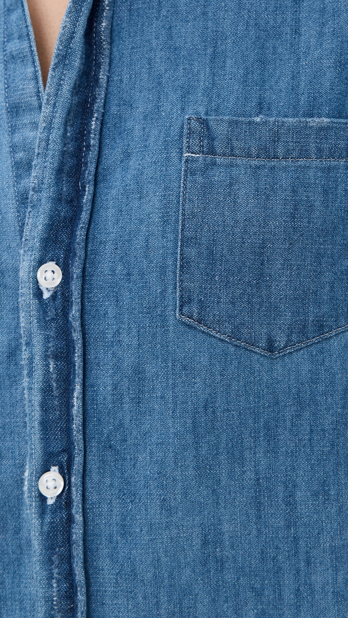 Frank & Eileen Eileen Denim Relaxed Button Down Shirt Vintage Stonewashed Indigo