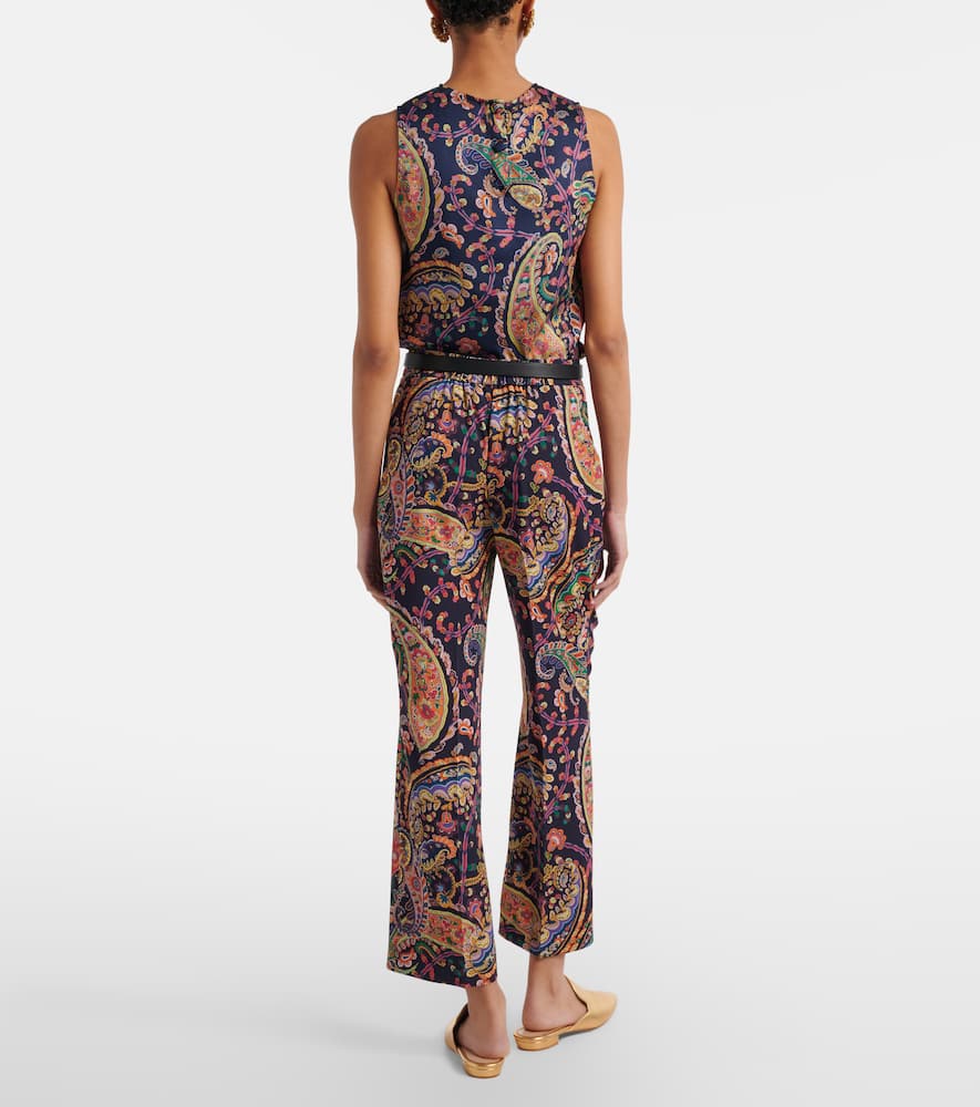 Paisley straight pants