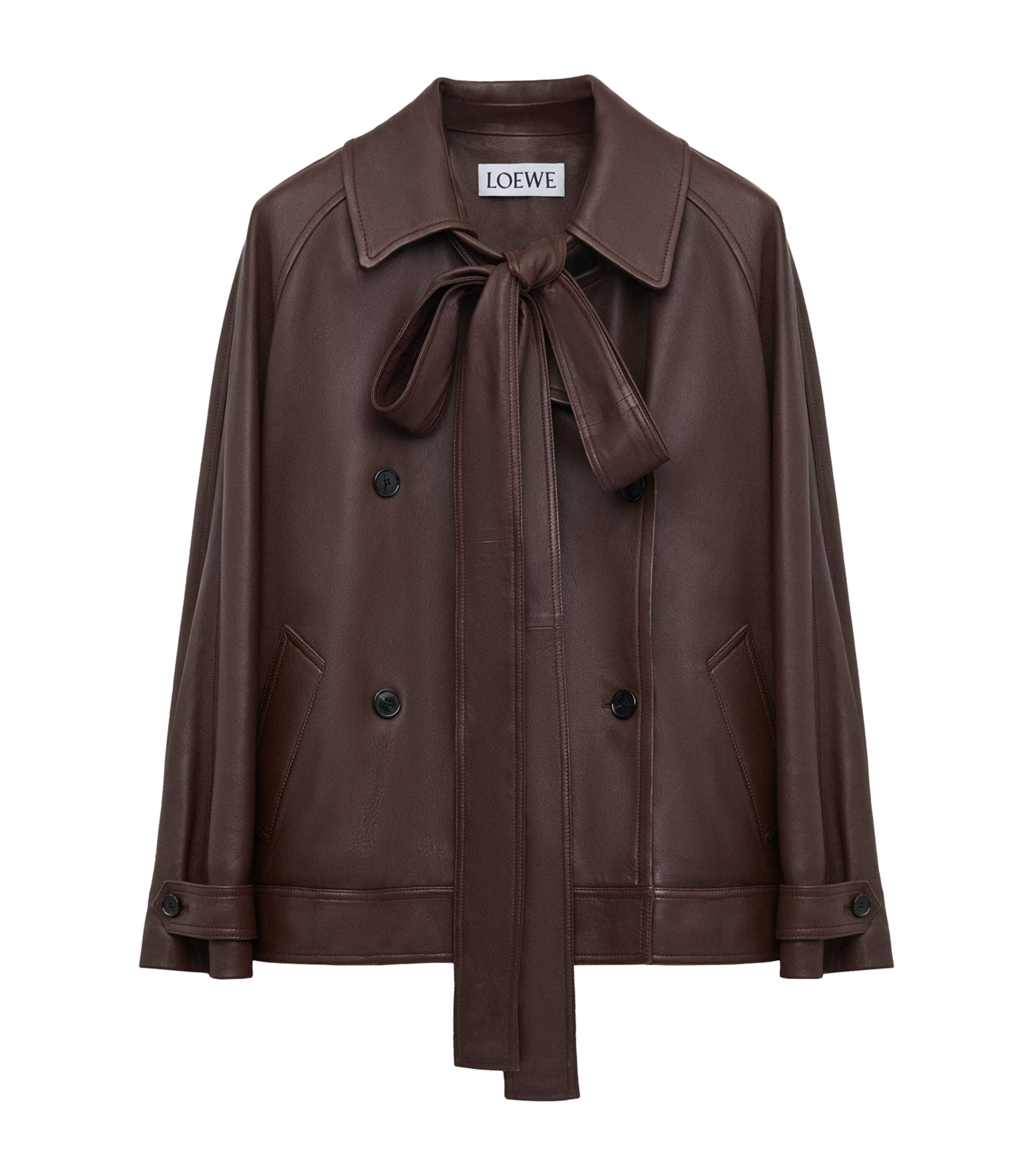Suede Bow-Detail Jacket