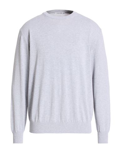 Man Sweater Light grey Size 44 Cotton