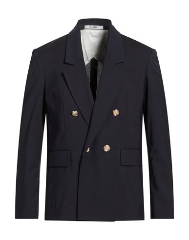 Man Blazer Midnight blue Size 38 Virgin Wool, Polyester, Elastane
