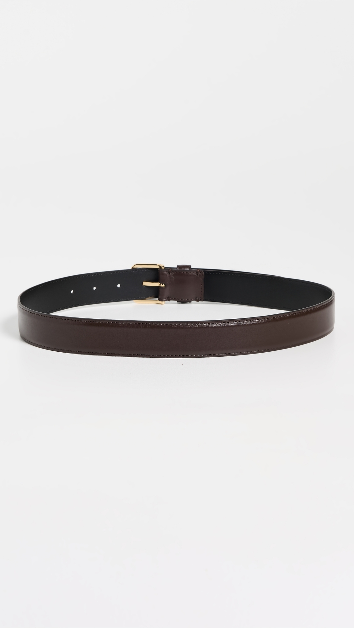32mm Stitched Fe Belt Cacao Brown