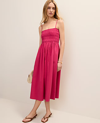 Ann Taylor Weekend Smocked Maxi Dress