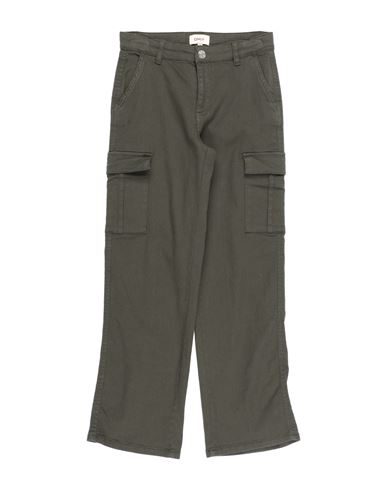 Kid Girl Pants Dark green Size 11 Cotton, Elastane