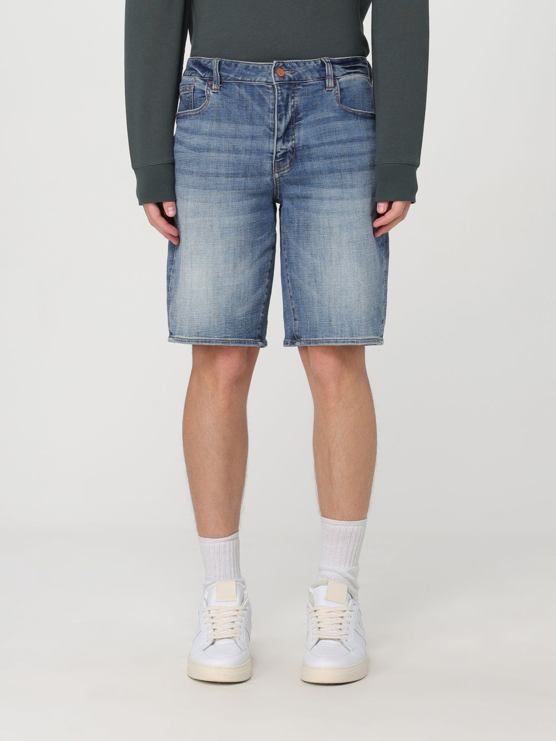 Short Men color Denim