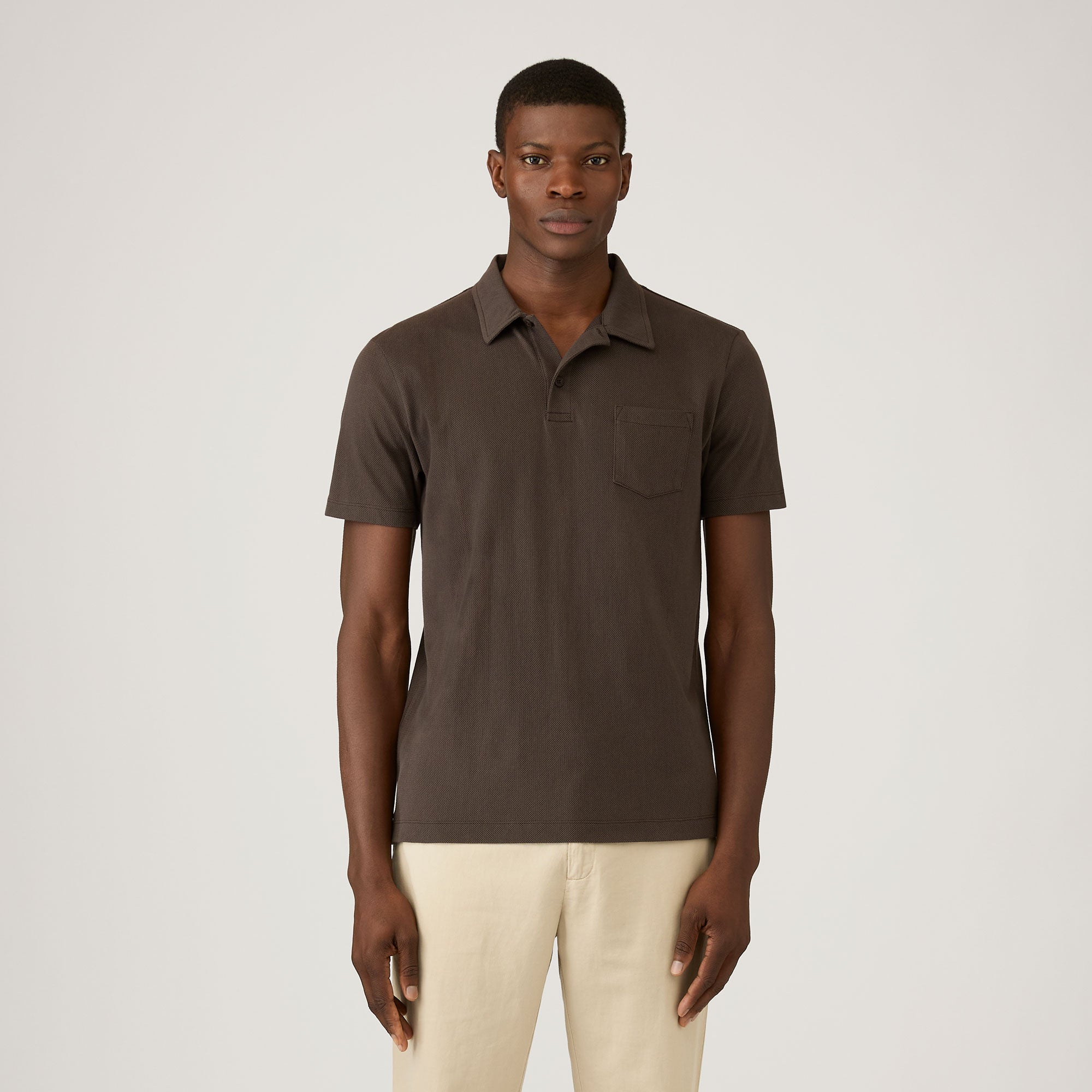 Men's Riviera Polo Shirt in Dark Chocolate XXXL