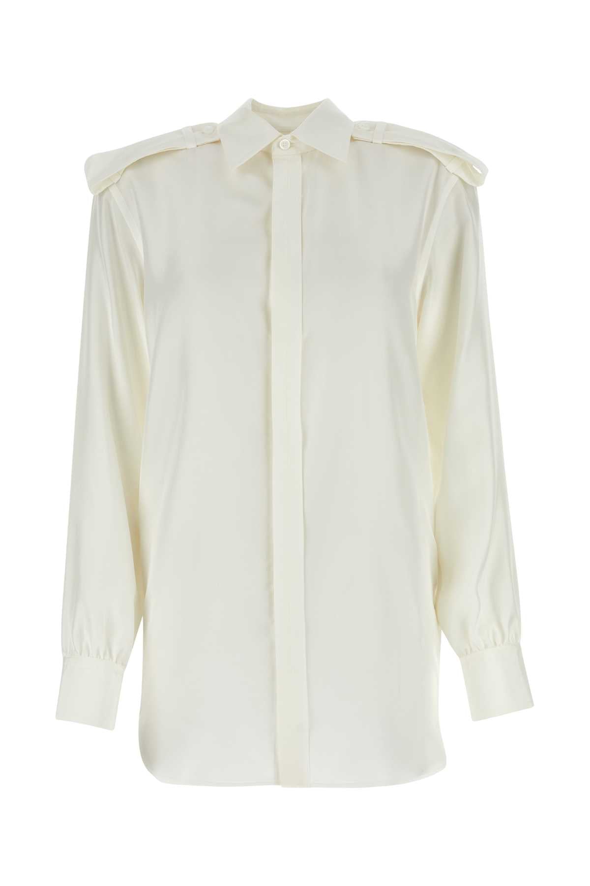 Silk Oversized Shirt — White