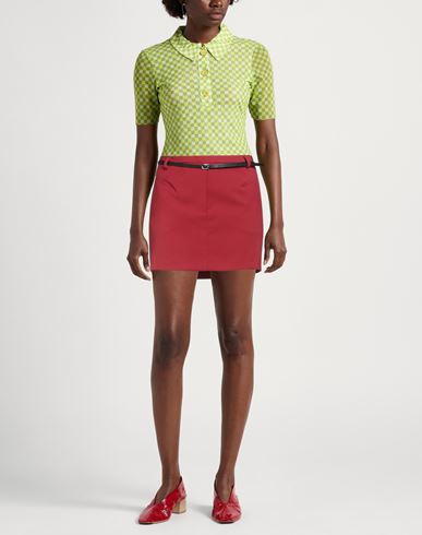 Woman Mini skirt Brick Size 4 Polyester, Elastane