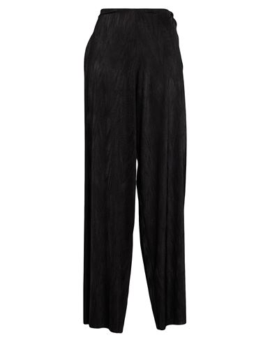 Woman Pants Black Size L Polyester, Elastane