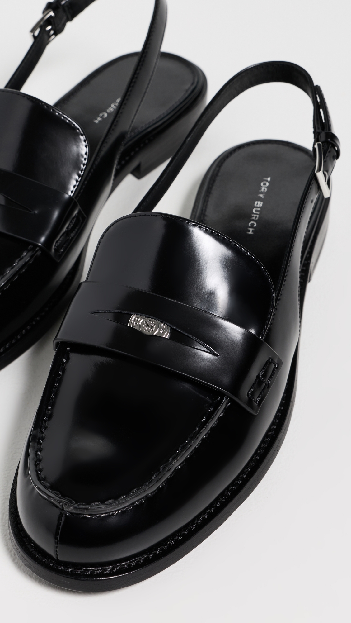 Classic Penny Slingback Loafers Perfect Black