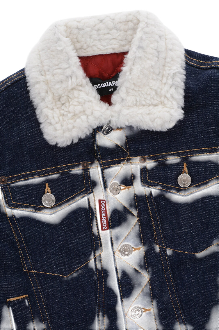 Boys Dark Blue Solid Jacket