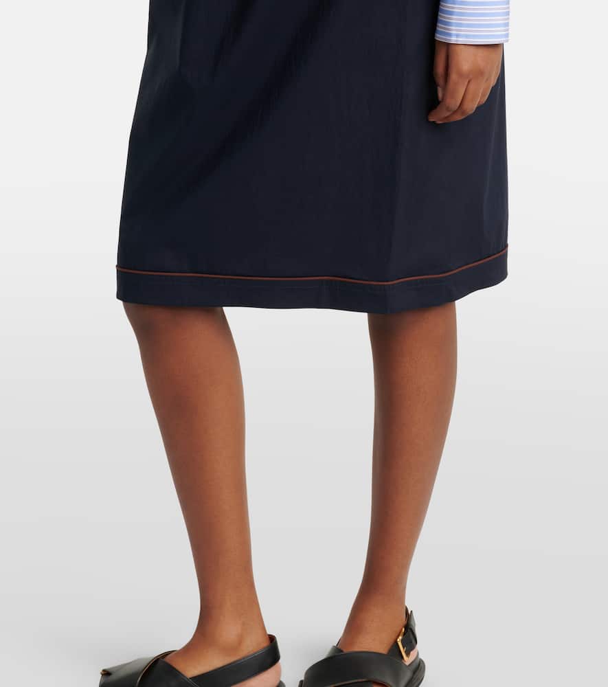 Cotton midi skirt