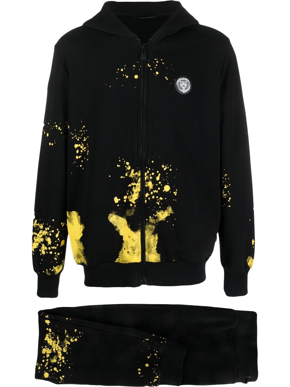 Graphic-print track pants - Black