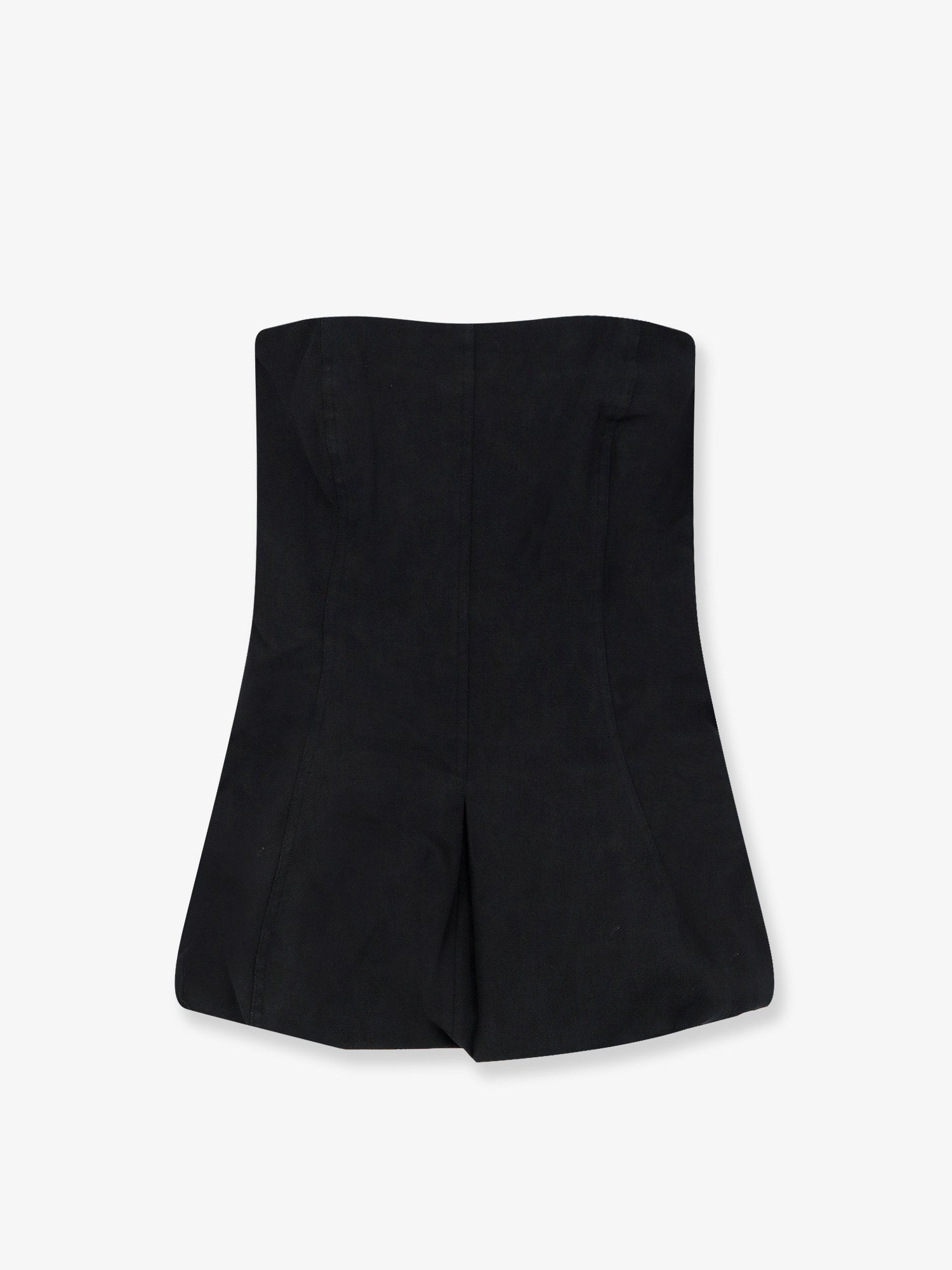 Cotton-Silk Blend Top — Black