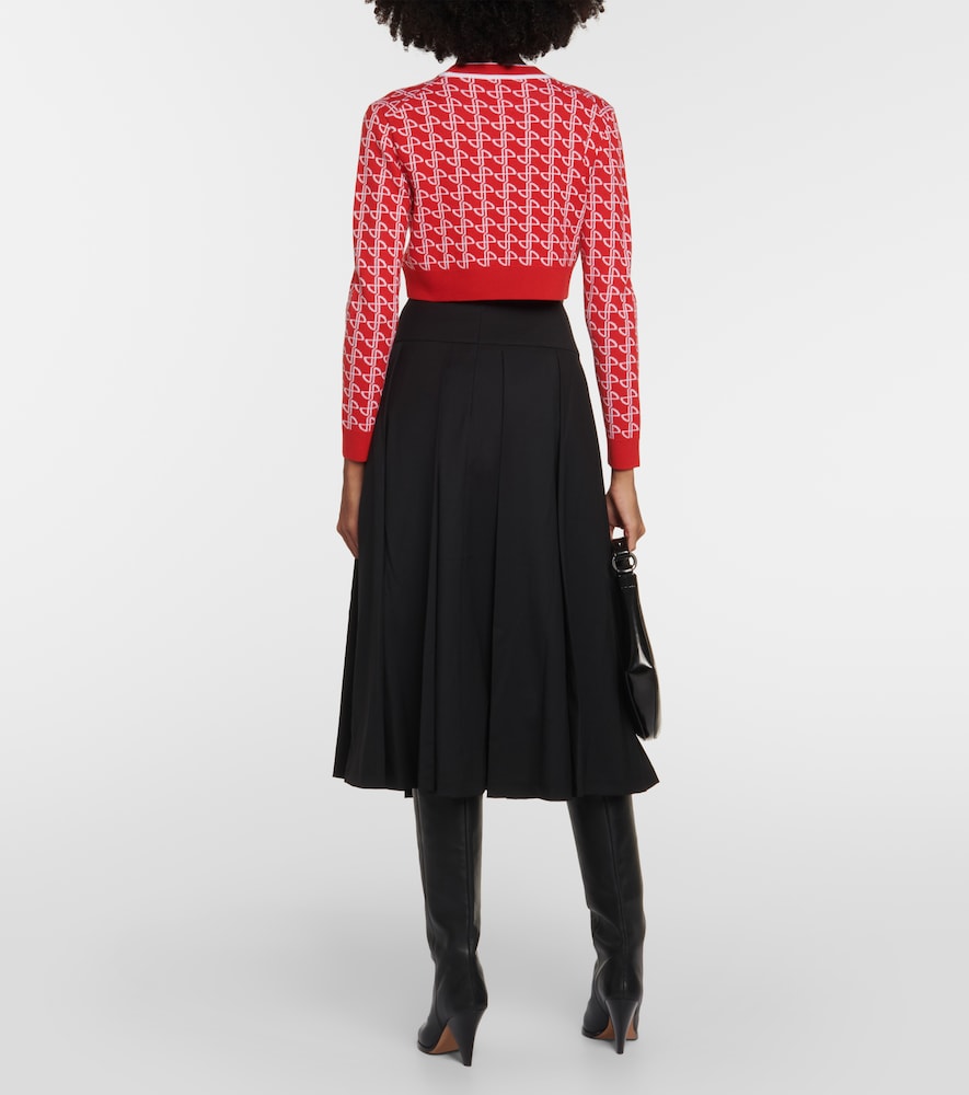 Logo jacquard wool sweater