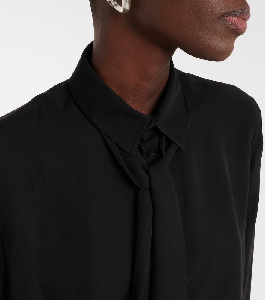 Wardrobe. NYC Tie-neck silk blouse